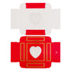 CLEARANCE MADE IN USA - 50 Covers - 3 oz. Candy Box Covers - Heart Window Gold 3-11/16" x 3-11/16" x 1-1/8"