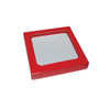 Chocolate Box Covers-8 oz.- Red with Window