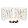 CLEARANCE - MADE IN USA -  50 Boxes - 8 oz. Candy Box Covers - Bunny - 5-3/4" x 5-3/4" x 1-1/8"