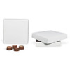 CLEARANCE - MADE IN USA -  50 Boxes - 8 oz. Candy Box Covers - White - 5-3/4" x 5-3/4" x 1-1/8"