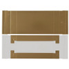 CLEARANCE - MADE IN USA - 50 Covers - 1/2 lb. Candy Box Covers - Gold - 7-1/8" x 4-1/2" x 1-1/8"