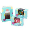 CLEARANCE MADE IN USA - 50 Boxes - 1/4 lb. Turquoise Polka Dots - Easter Egg Boxes 3-5/8" x 2-3/8" x 2-3/8"