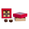 MADE IN USA - 50 Covers - 3 oz. Candy Box Covers - Red with Window 3-11/16" x 3-11/16" x 1-1/8"
