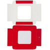 MADE IN USA -  50 Boxes - 8 oz. Candy Box Covers - Red with Window - 5-3/4" x 5-3/4" x 1-1/8"