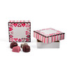 MADE IN USA - 50 Covers - 3 oz. Candy Box Covers- Lovey Hearts 3-11/16" x 3-11/16" x 1-1/8"
