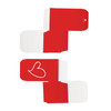 MADE IN USA - 50 Boxes - Maxi Favor Boxes Red with White Heart