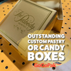 MADE IN USA - 50 Covers - 3 oz. Candy Box Covers - Gold with Gold 3-11/16" x 3-11/16" x 1-1/8"