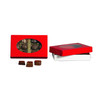 MADE IN USA - 50 Covers - 1/2 lb. Candy Box Covers - Window Red - 7-1/8" x 4-1/2" x 1-1/8"
