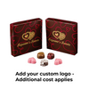 MADE IN USA -  50 Boxes - 8 oz. Candy Box Covers - Valentine Hearts - 5-3/4" x 5-3/4" x 1-1/8"