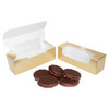 MADE IN USA - 250 Boxes - Gold Mint-Golf Ball Boxes with Windows