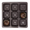 MADE IN USA -  500 Trays - 8 oz. Plastic Candy Trays 9 Cavities - Brown - 5-1/2" x 5-1/2" x 15/16"