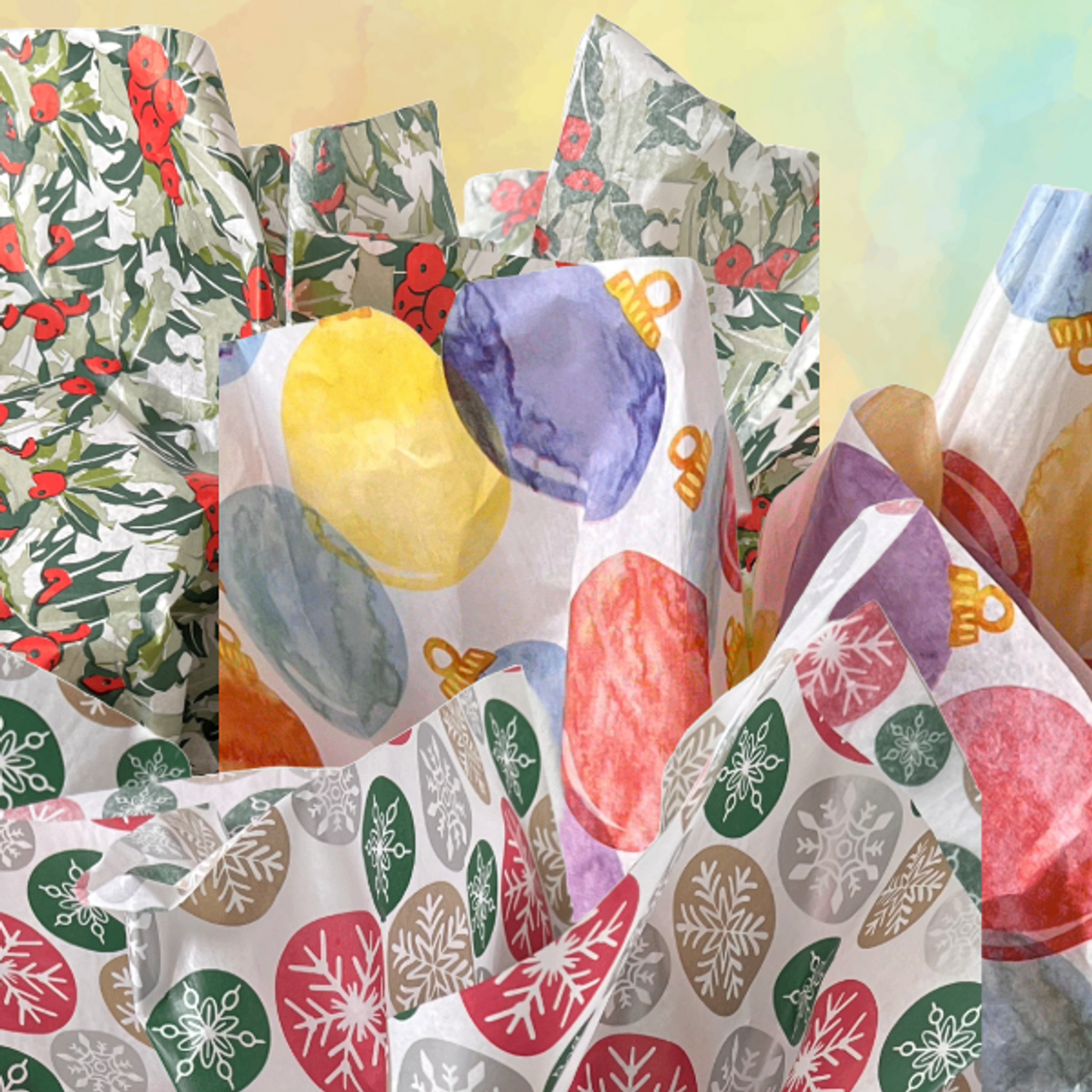 Christmas & Holiday Patterned Tissue