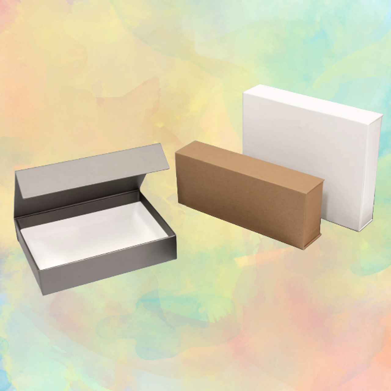 Magnetic Gift Boxes - White - 10-3/4 x 7-1/8 x 1-5/8 - 40 Boxes