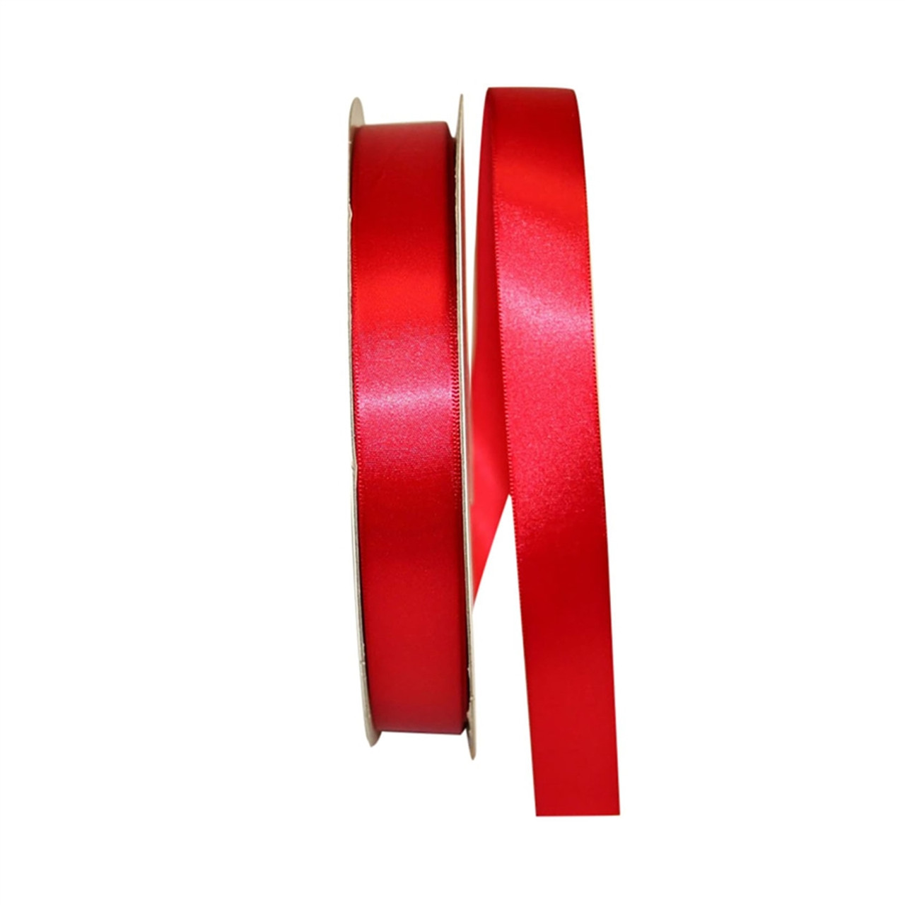 Single Face Satin Ribbon - Red 7/8 x 100 yards