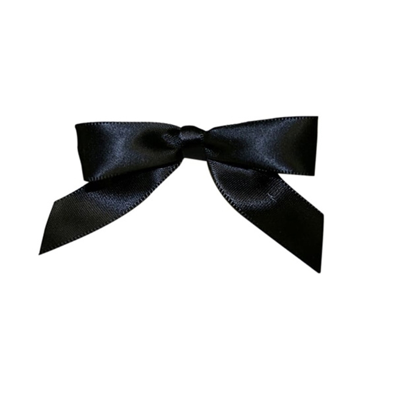 Black Satin Ribbon Gift Bow, 4 5/8-inch