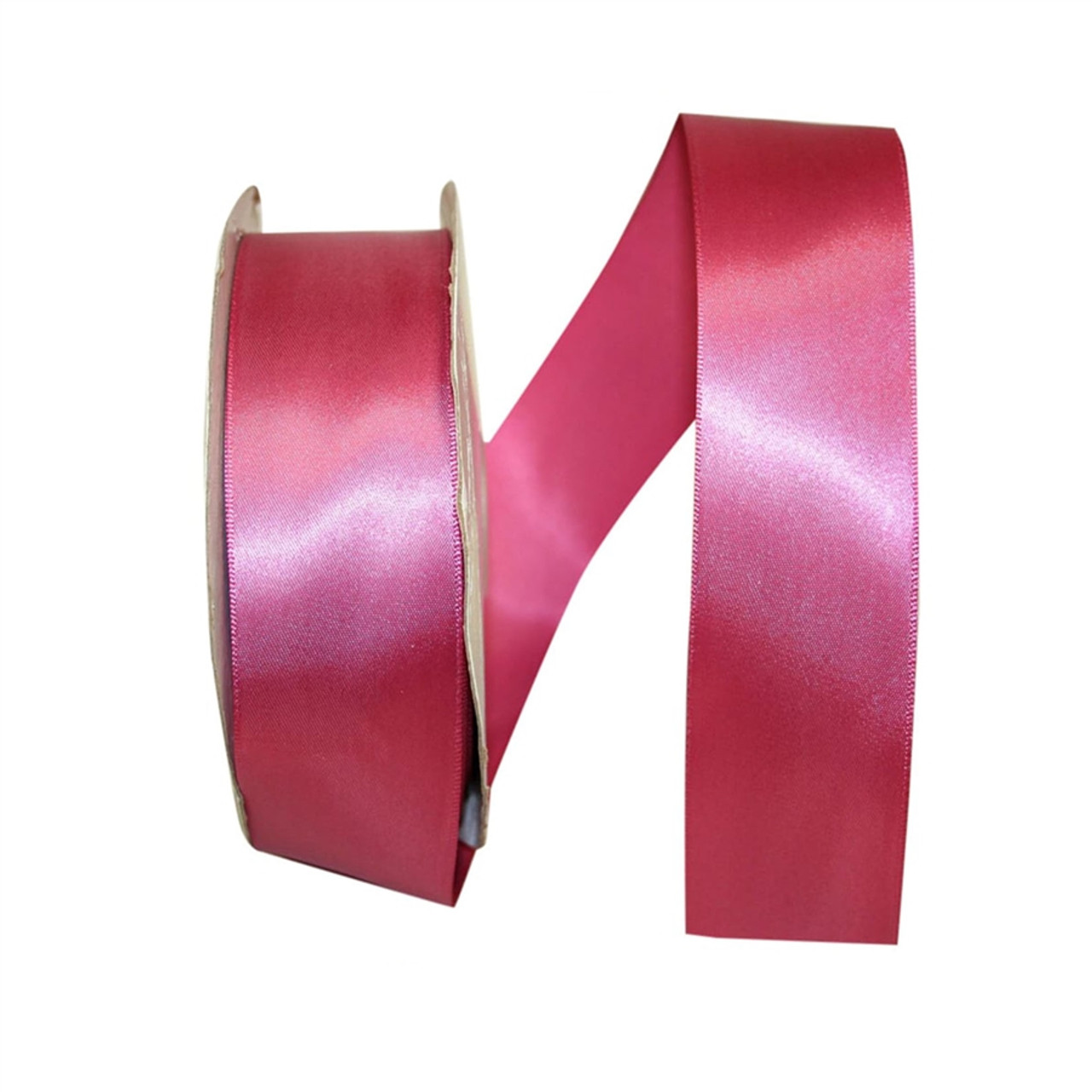 Pink 1 1/2 Inch x 100 Yards Satin Double Face Ribbon