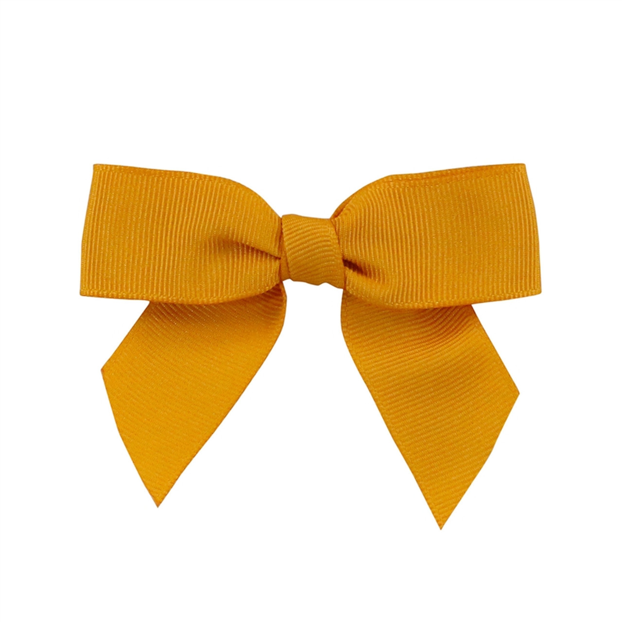 5/8 Pre-Tied Satin Twist Tie Bows - Orange