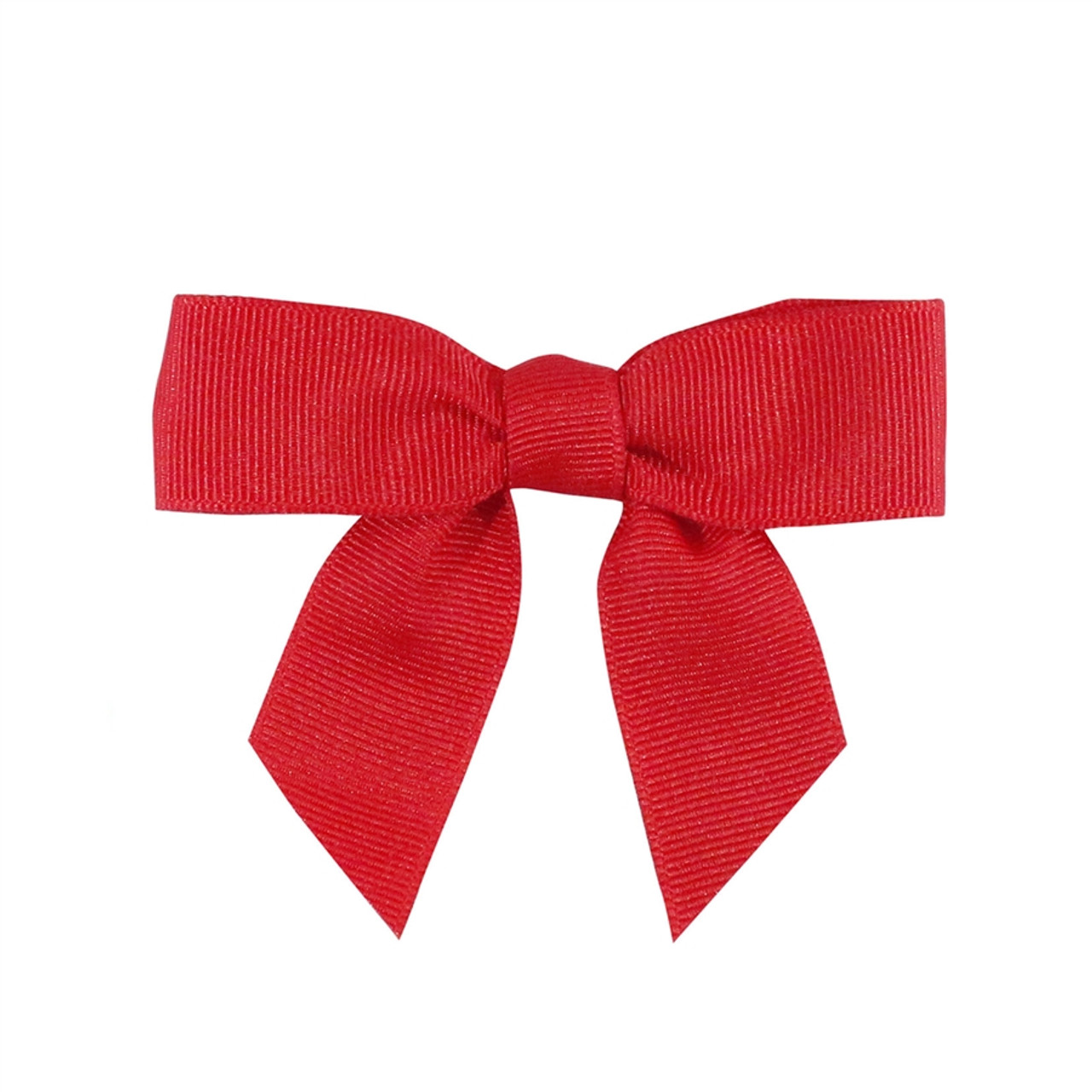 Pre-tied Grosgrain Bow with Twist Tie: Red - Summer's Sweet Shoppe