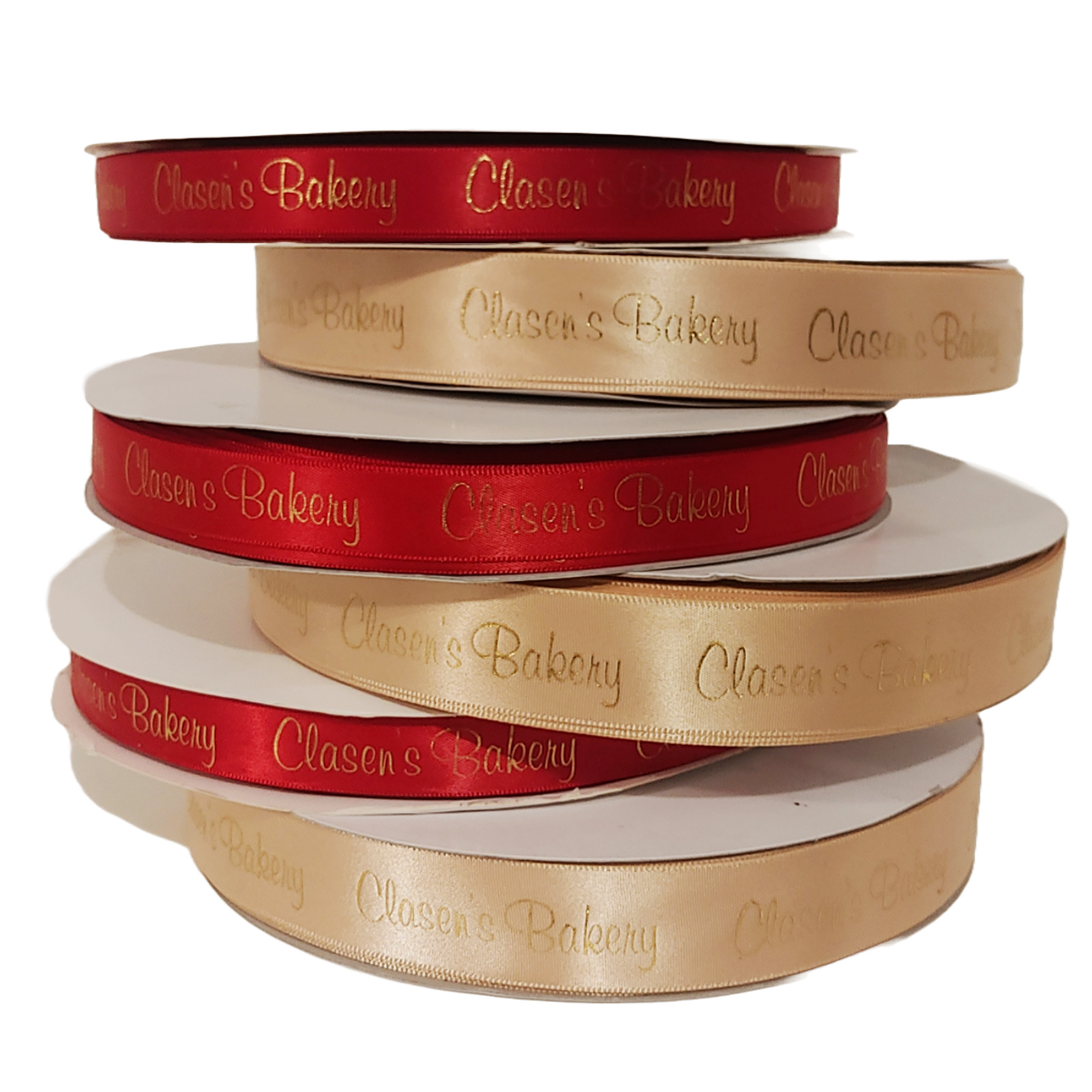 Custom Branded Satin Ribbons- Double Face Satin 5 Rolls