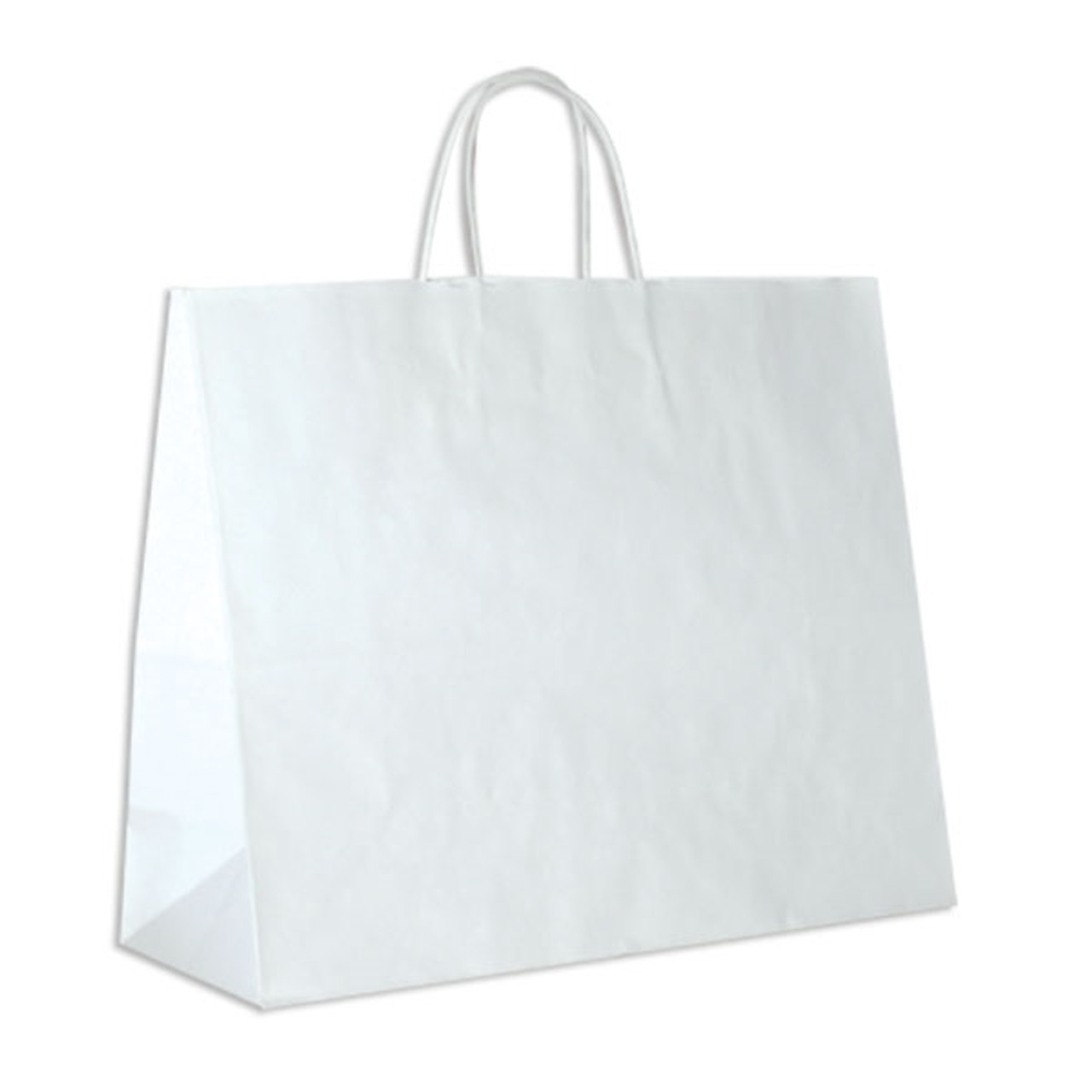 White Kraft Paper Bags - 16 x 6 x 13 - 250 Bags/Case