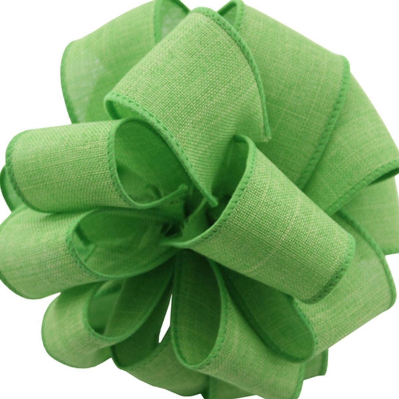 Berwick Wired Lime Linen Ribbon 1-1/2 x 50 Yards