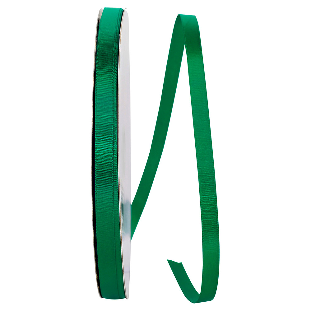 Double Face Solid Colored Ribbon Classic Green main image 0