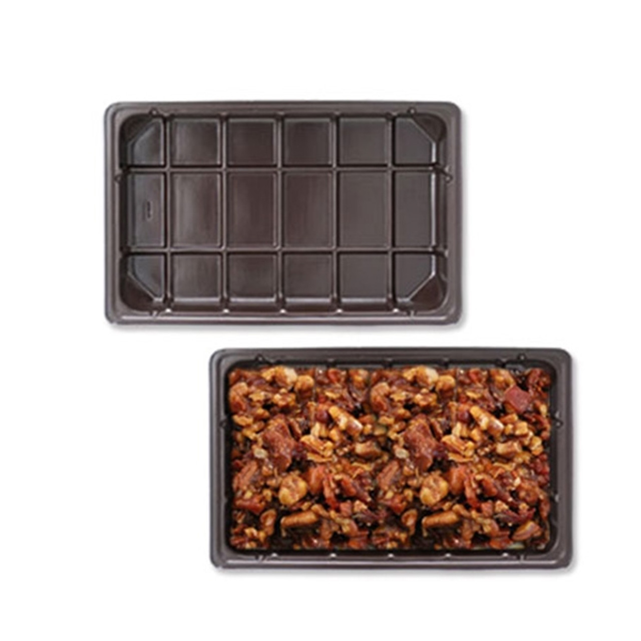 1/2 lb. Plastic Fudge Tray - 1 Cavity / Heat Stable 50 Pcs. (bulk pricing  options) 6-15/16 x 4-3/8 x 7/8