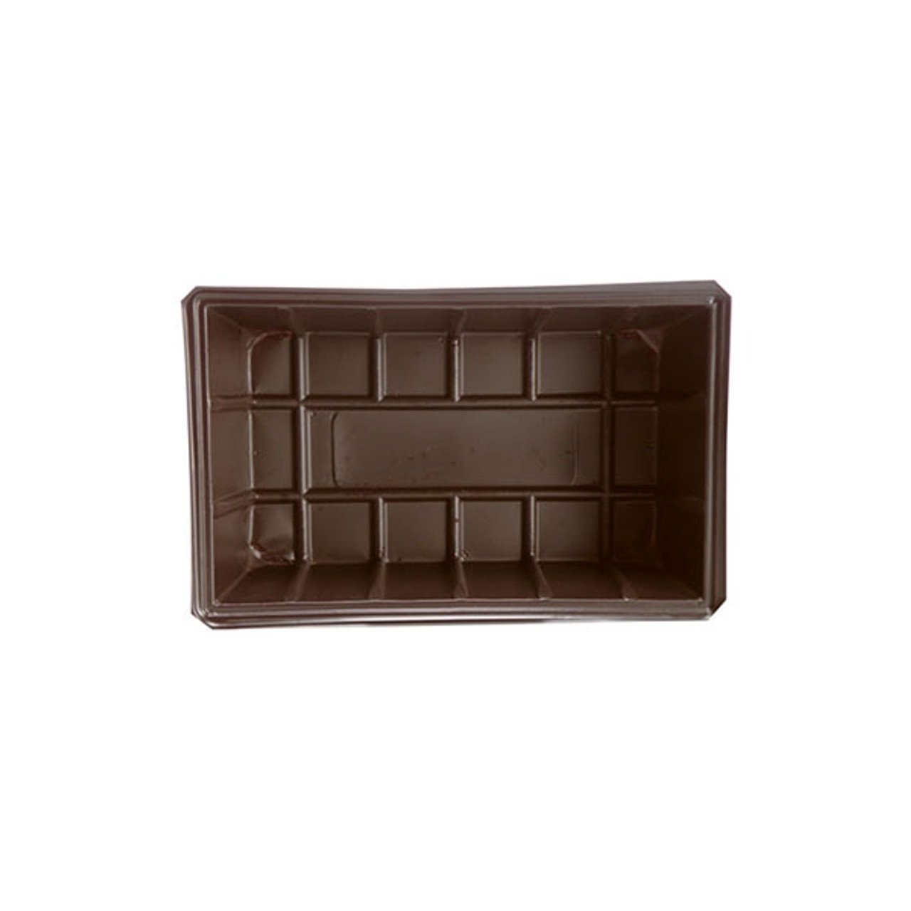 1/2 lb. Plastic Fudge Tray - 1 Cavity / Heat Stable 50 Pcs. (bulk pricing  options) 6-15/16 x 4-3/8 x 7/8