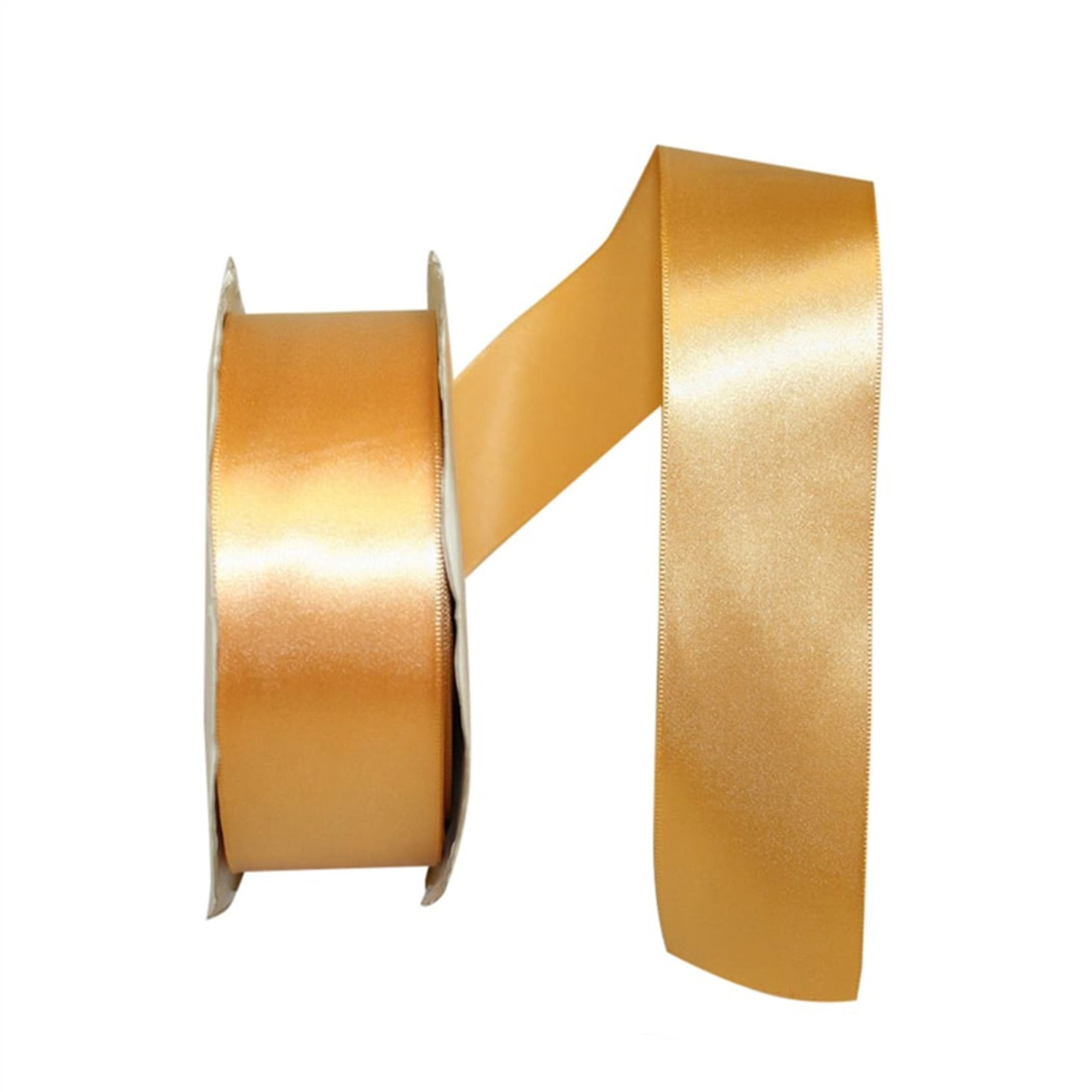 Gold - Satin Ribbon - 1-1/2 - Single Face - 50 Yds.
