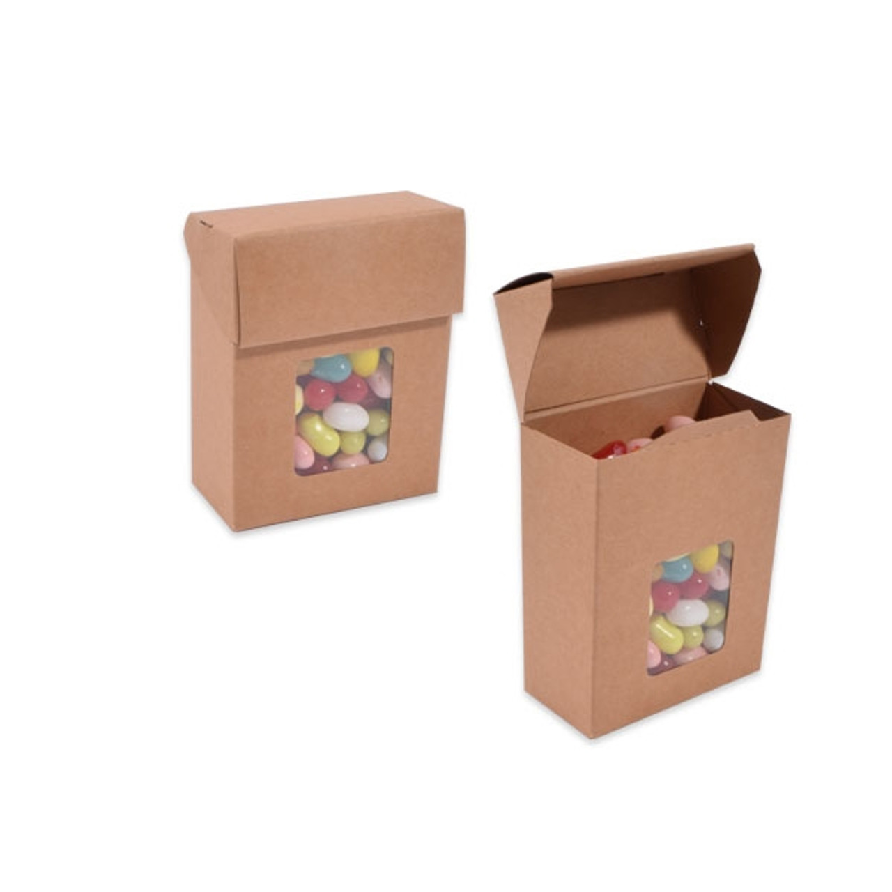 Kraft Candy Boxes with Windows Wholesale