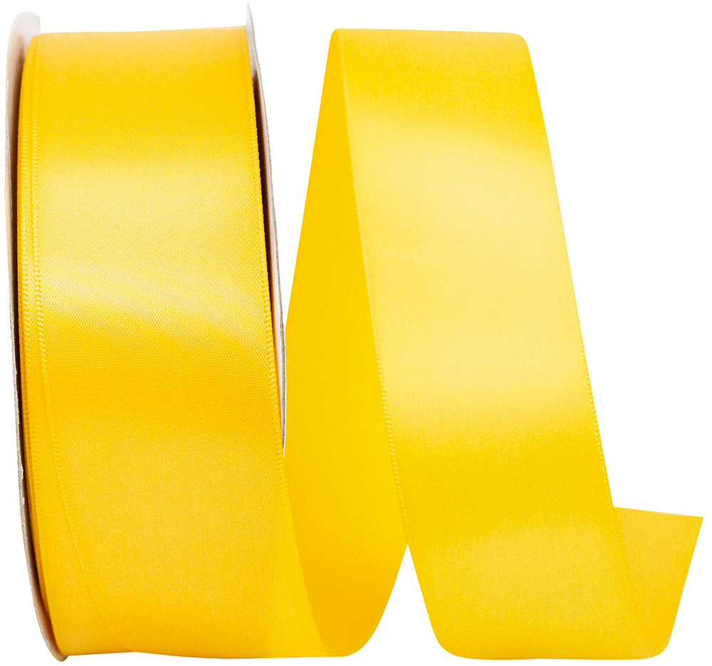 Single Face Satin Ribbon - Yellow Gold 1-1/2