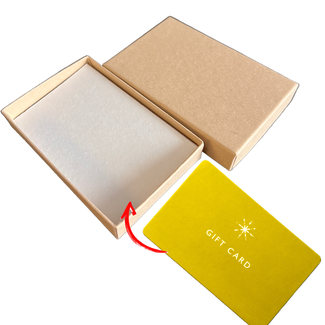 2 piece rigid kraft gift card boxes with inserts