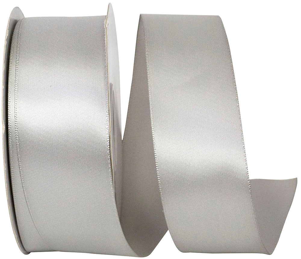Silver 2nd Ribbon Silver Double Face Satin 1-1/2