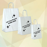 Custom Printed White Kraft Paper Bags