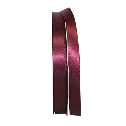 Single Face Satin Ribbon - Burgundy