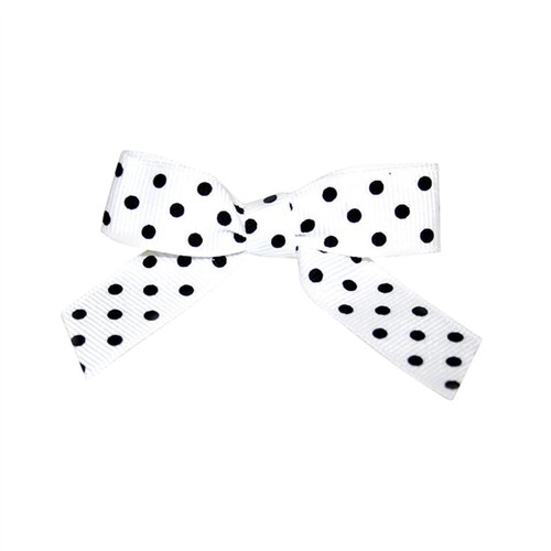 Pre-Tied Grosgrain Twist Tie Bows - White