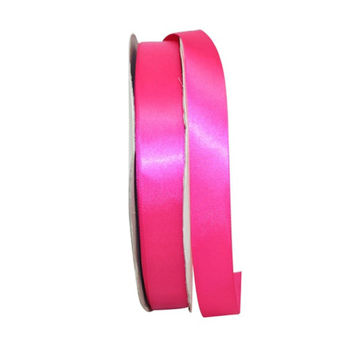 Single Face Satin Ribbon - Shocking Pink