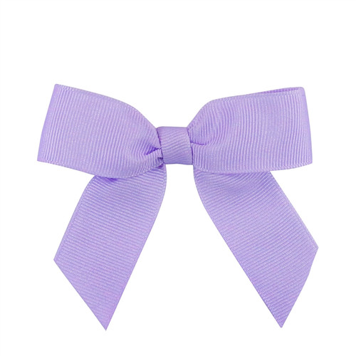 Pre-Tied Grosgrain Twist Tie Bows - Light Orchid 7/8"