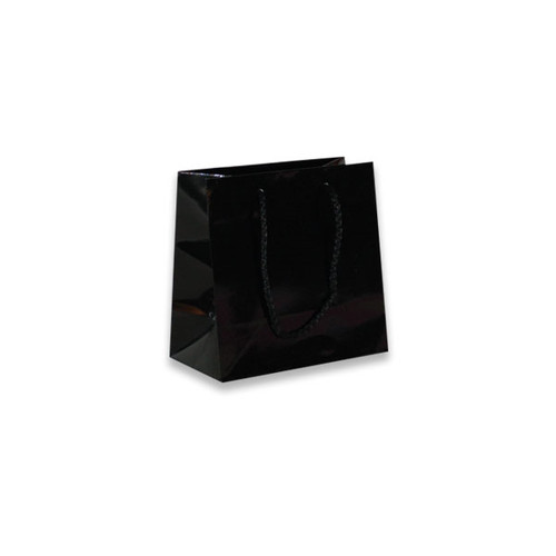 Mini Eurotote Black Bags-Gloss Laminated