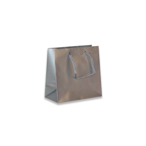 Mini Eurotote Silver Bags-Gloss Laminated