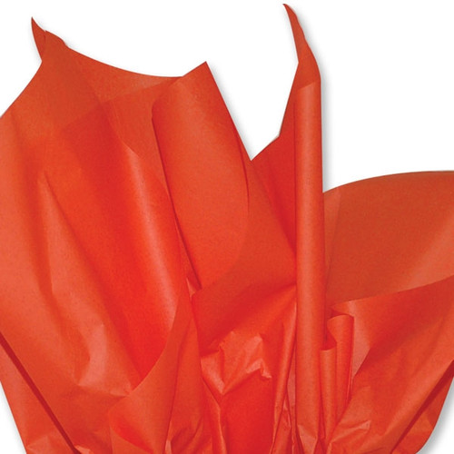 Poppy Orange Colored Tissue Paper