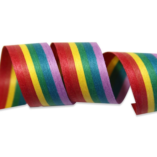 Rainbow Stripe Cotton Curling Ribbon