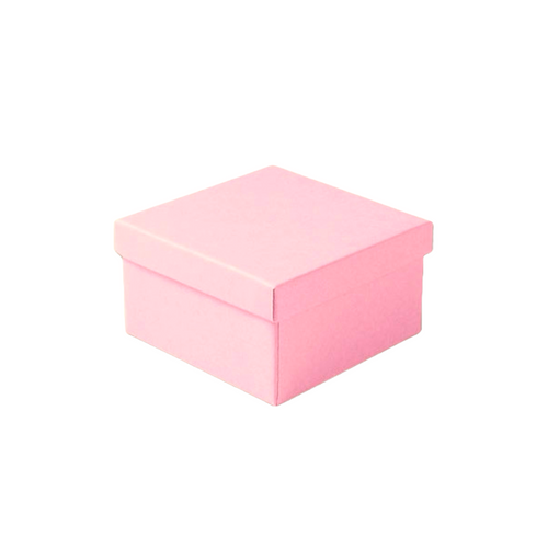 100 Boxes - Matte Pink Jewelry Boxes - 3-1/2" x 3-1/2" x 1-7/8"