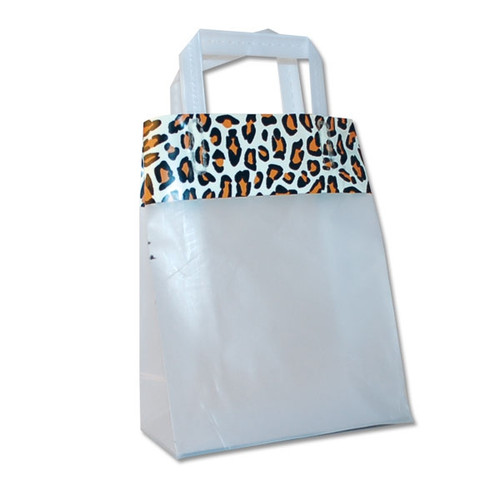 Frosted Petite Reusable Leopard Trim Bags