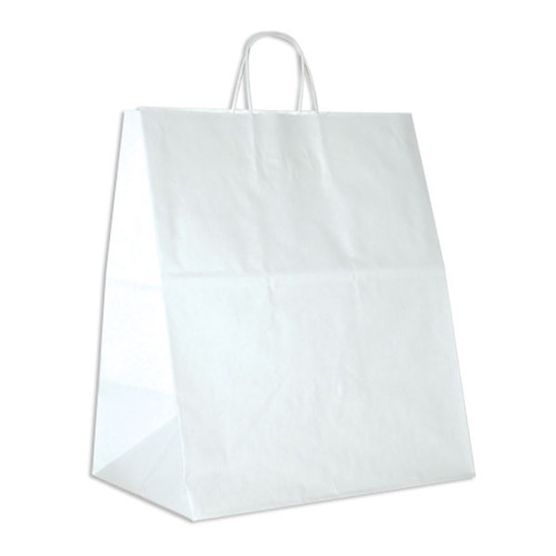 White Kraft Paper Bags - 14" x 10" x 16" - 200 Bags/Case