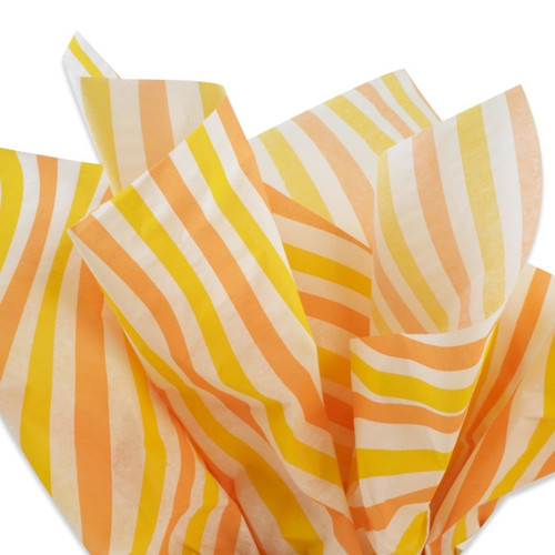 Warm Waves Orange & Sunshine Patterned Tissue Paper