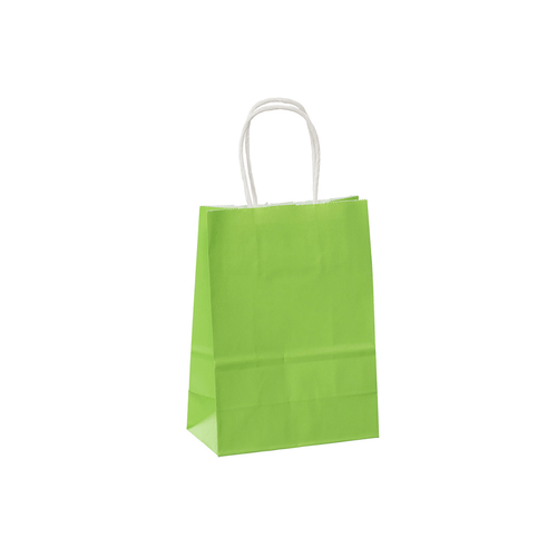 Bright Green Paper Bags - 5" x 3" x 8" - 250 Bags