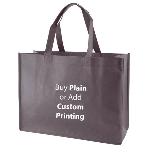 Charcoal  Non-Woven 16" x 6" x 12" Tote Bags - 18"
