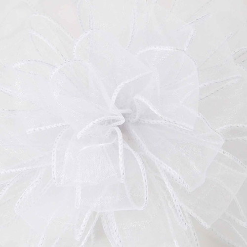 Wired White Organza Sheer Ribbon