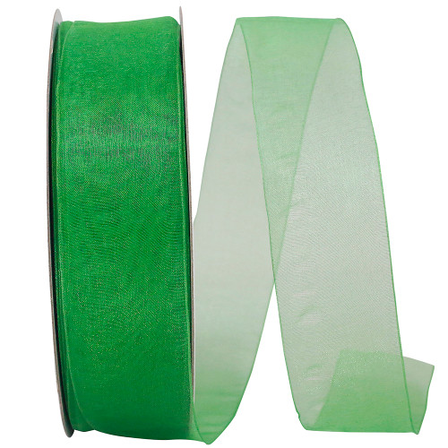 100 Yards - 1-1/2" Emerald Chiffon Sheer